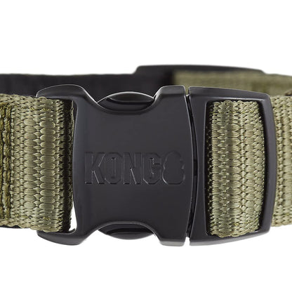 Kong Max Hd Ultra Durable Neoprene Padded Dog Collar (Medium, Green)