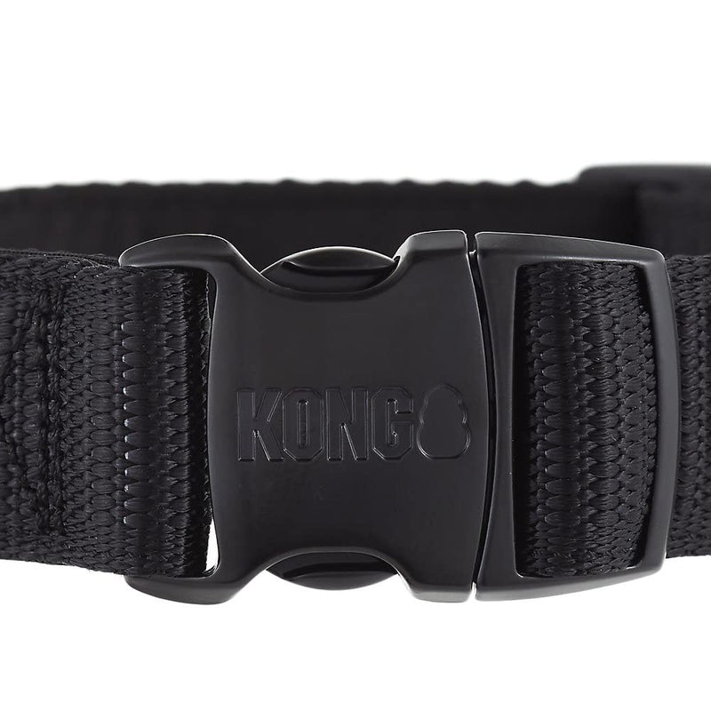 KONG Max HD Ultra Durable Neoprene Padded Dog Collar - Small - Black - dog collar - 737257978324