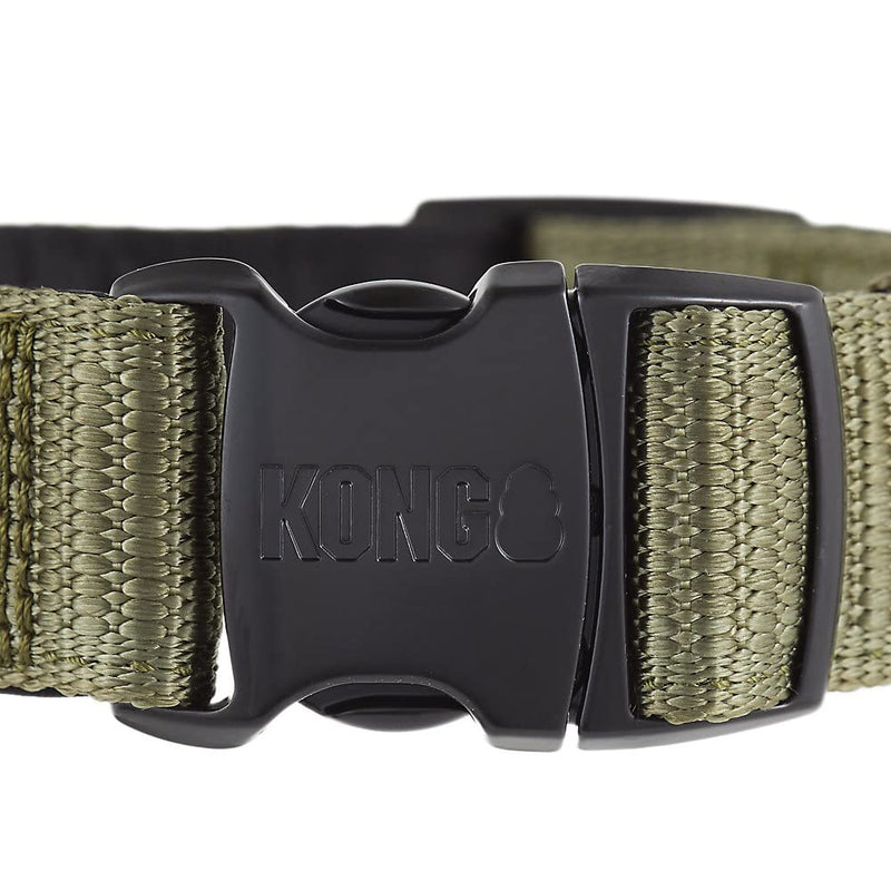 KONG Max HD Ultra Durable Neoprene Padded Dog Collar - Small - Green - dog collar - 737257978461