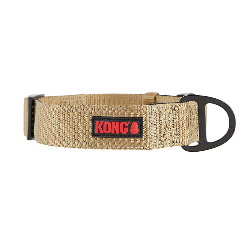 KONG Max HD Ultra Durable Neoprene Padded Dog Collar - Small - Tan - dog collar - 737257978317