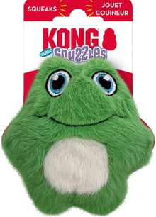 Kong mini snuzzles XS mini frog dog toy plush squeaky