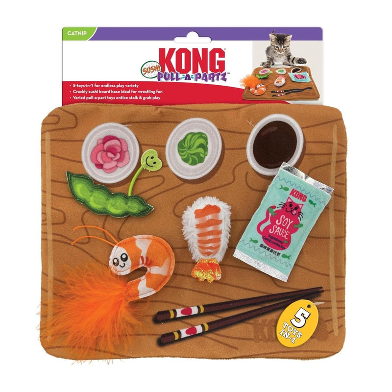 KONG Pull - A - Partz Sushi Cat Toy - cat toy - 035585459486