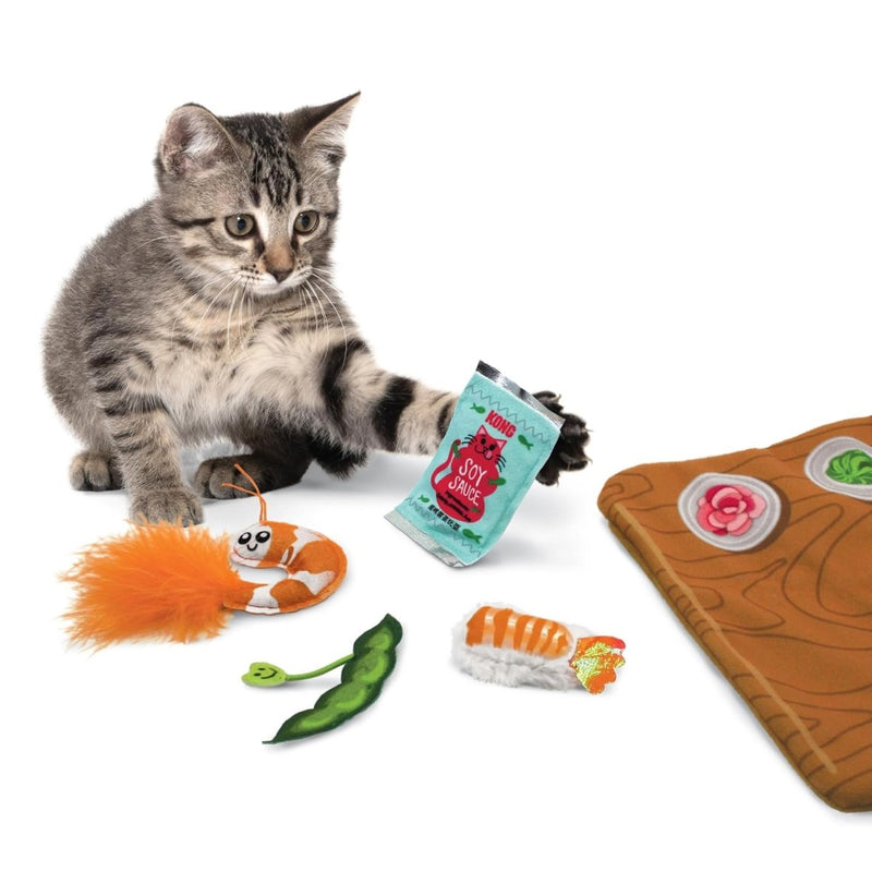 KONG Pull - A - Partz Sushi Cat Toy - cat toy - 035585459486