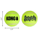 KONG - Squeakair Balls - Dog Toy Premium Squeak Tennis Balls, Gentle on Teeth - for Medium Dogs (3 Pack) - 035585775203