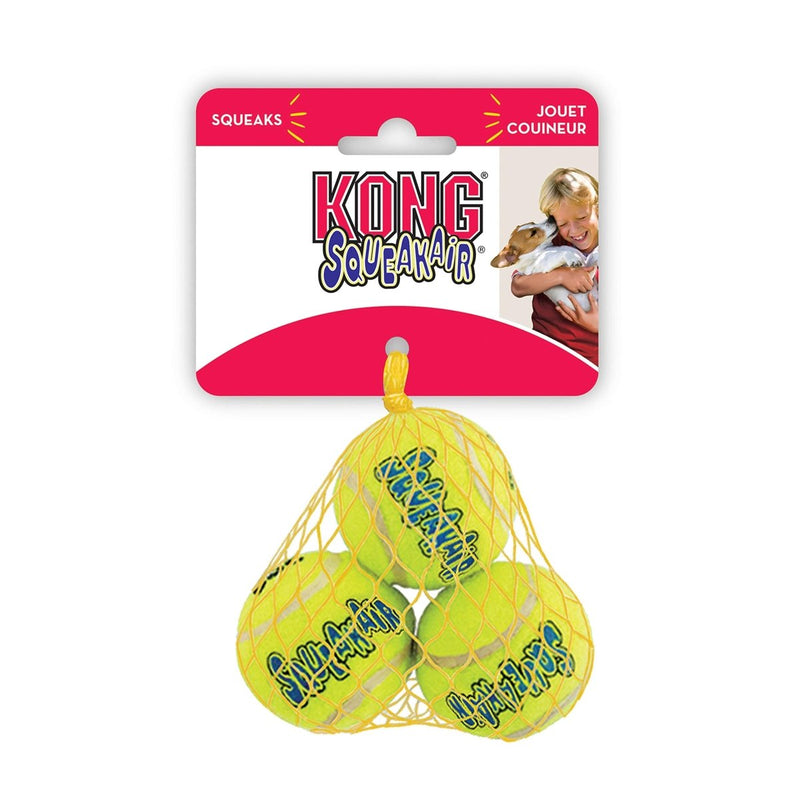 Kong Squeakair Dog Toy Tennis Ball - X - Small, Pack of 3 - 035585775180