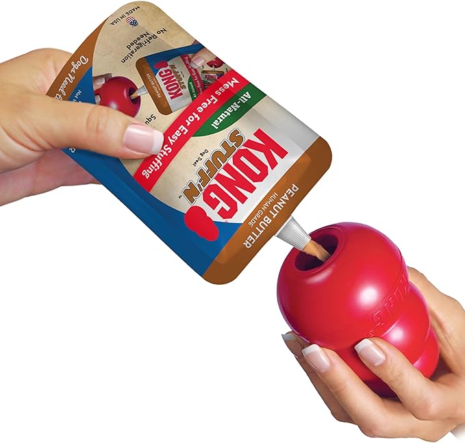 KONG - Stuff'N Dog Treat Paste - All - Natural Peanut Butter - 6 oz Pouch, Made in The USA