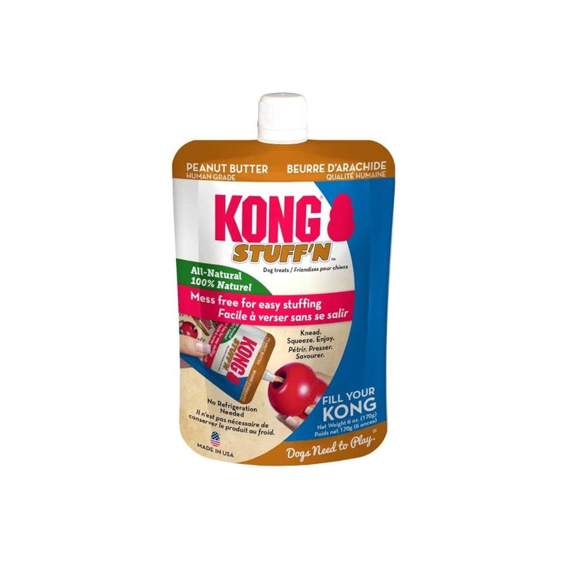 KONG - Stuff'N™ Dog Treat Paste - All - Natural Peanut Butter - 6 oz Pouch, Made in The USA - dog treat - 035585361550