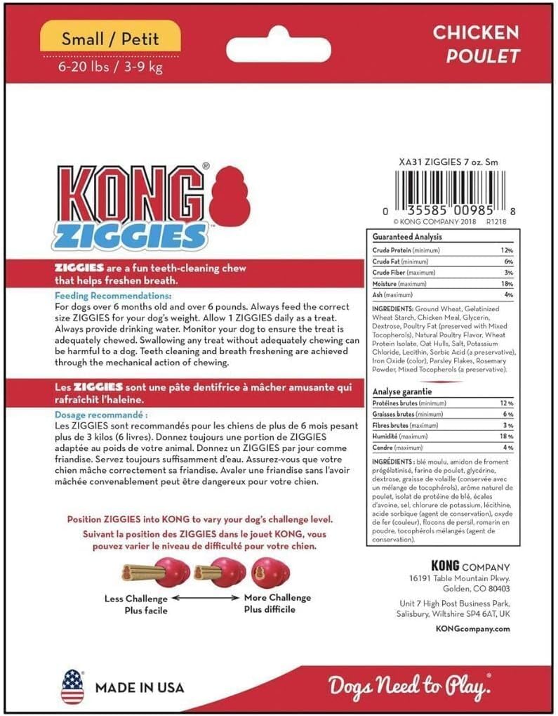 Kong Stuff'N Ziggies - Adult Dogs Original Recipe (Small - 7 Oz)
