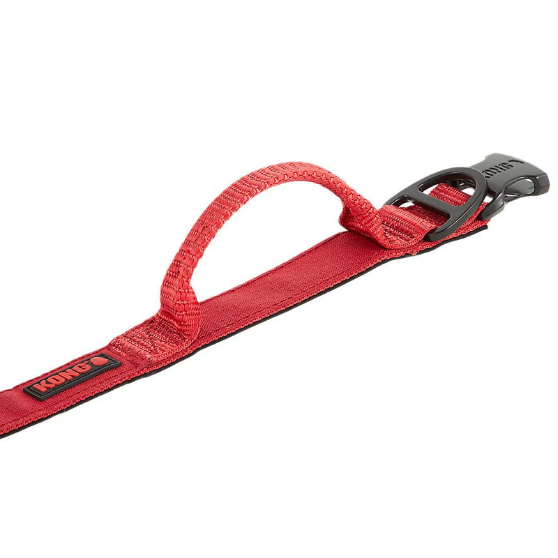 KONG Ultra Durable Padded Comfort Handle Dog Collar - Large - Red - dog collar - 737257983106