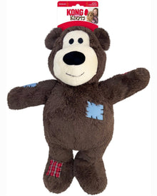 KONG Wild Knots Bear Jumbo Tough Squeaky Plush Dog Toy, Med/LG