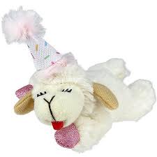 Lamb Chop cat toy birthday hat