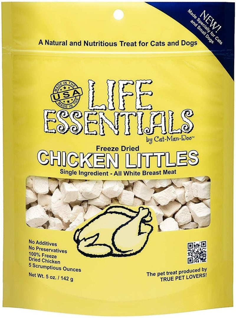 LIFE ESSENTIALS BY CAT - MAN - DOO Freeze Dried Chicken Little's for Dogs & Cats 5 oz - 705105790657