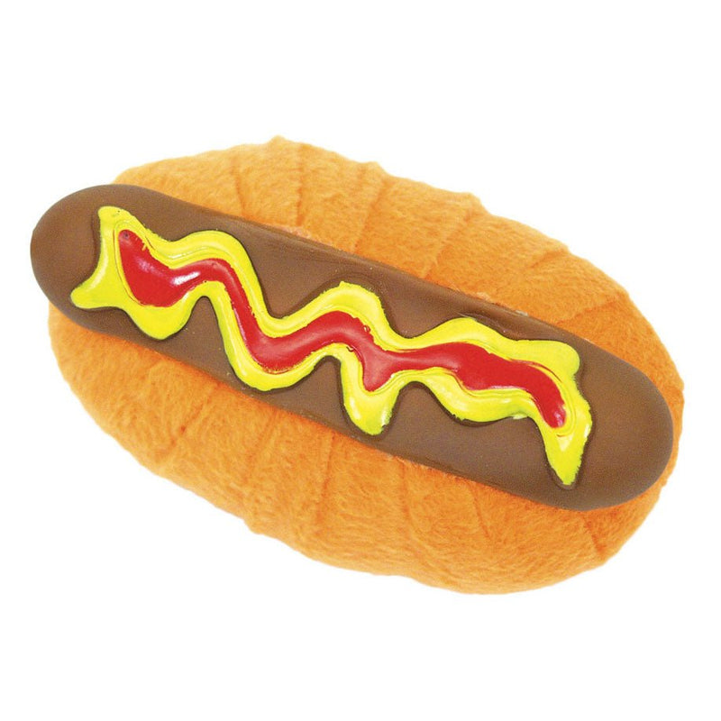 Li'l Pals Plush and Vinyl Hotdog 4.5 Toy for Small Dogs & Puppies - 076484401329