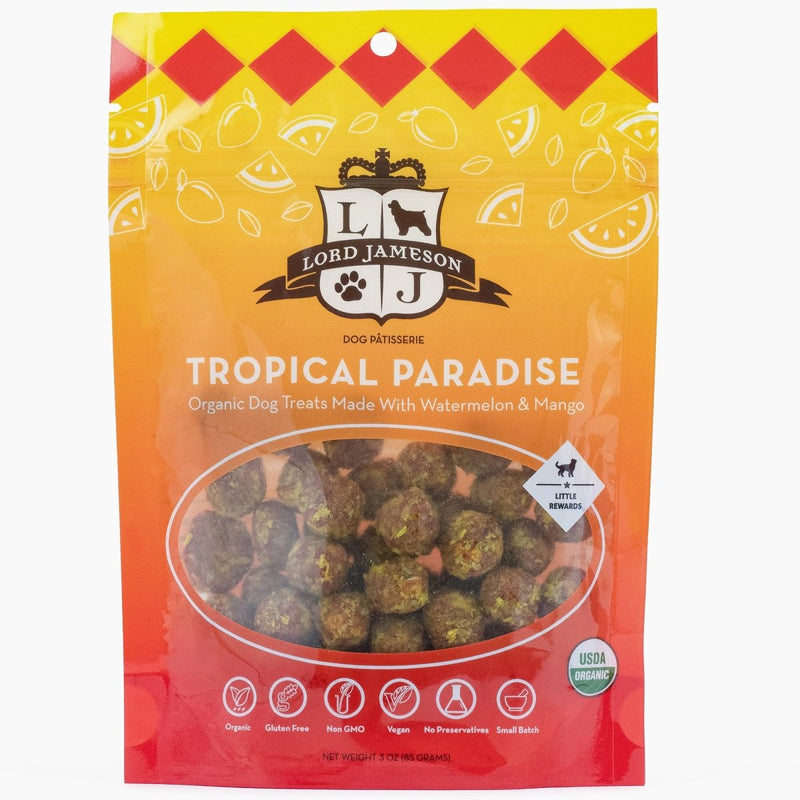 Lord Jameson: Tropical Paradise 3oz - Small Breed Dog Treats - Soft & Chewy, Vitamin - Rich, Training & Little Rewards - 679628445427