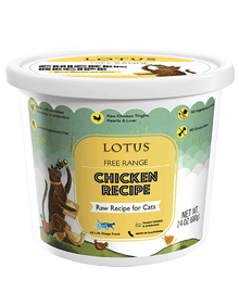 Lotus free range chicken raw for cats 25oz