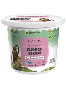 Lotus free range frozen Turkey recipe for cats - 25 oz