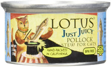 Lotus Just Juicy Pollock Stew Cat Food - 2.5 oz