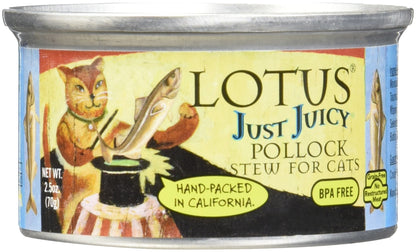 Lotus Just Juicy Pollock Stew Cat Food - 2.5 oz