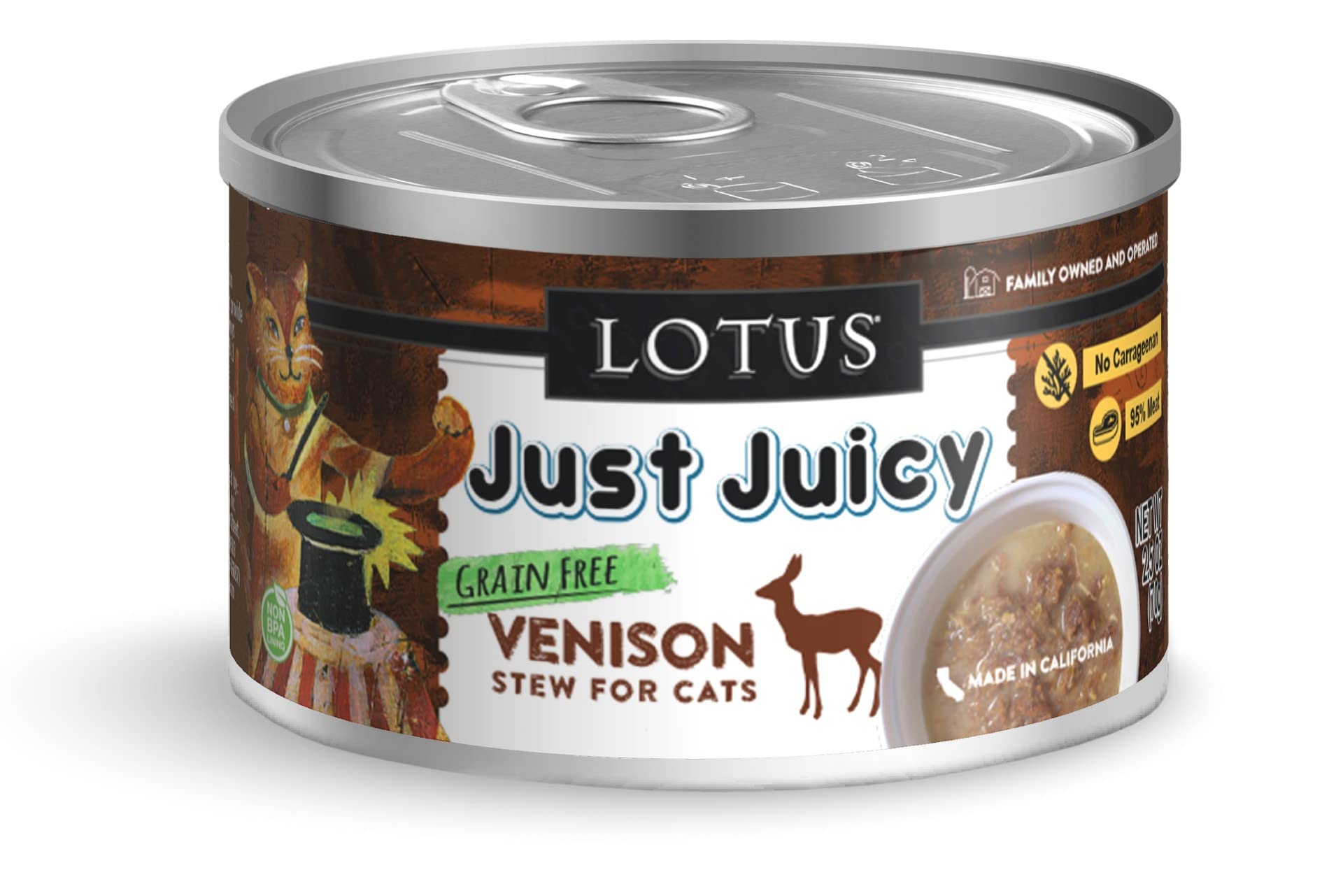 Lotus Just Juicy Venison Stew Cat Food - 2.5 oz