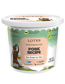 Lotus vegetarian fed pork recipe for cats - raw 25oz