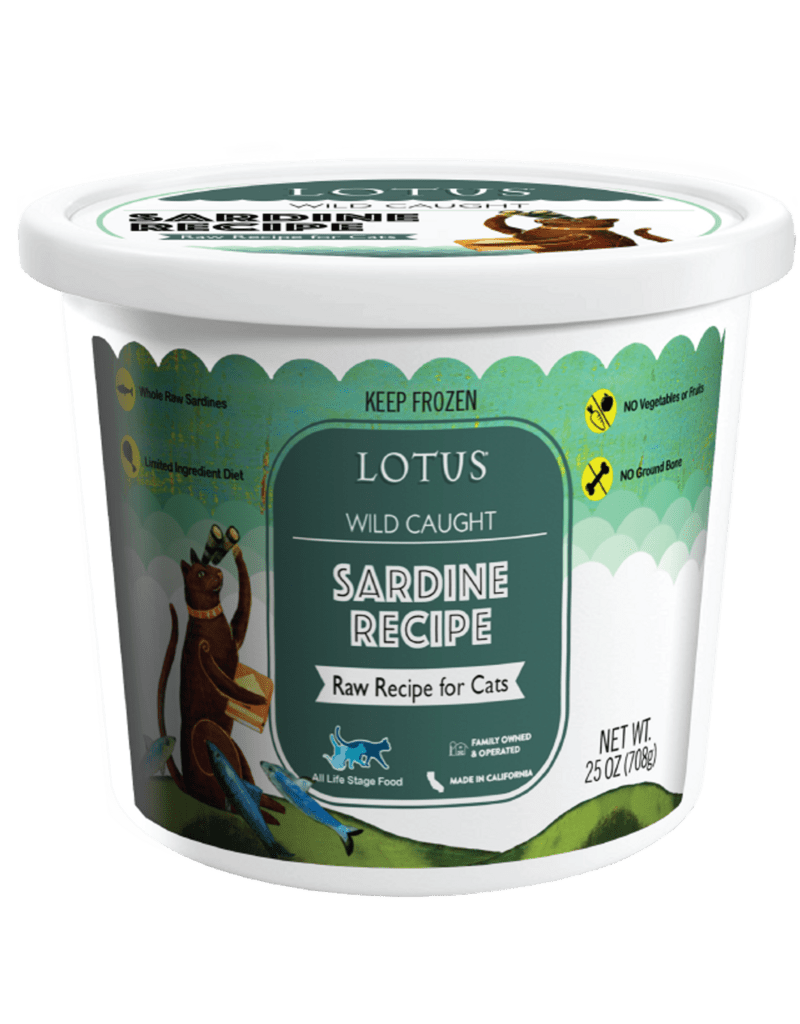 Lotus wild caught sardine recipe for cats - frozen 25oz