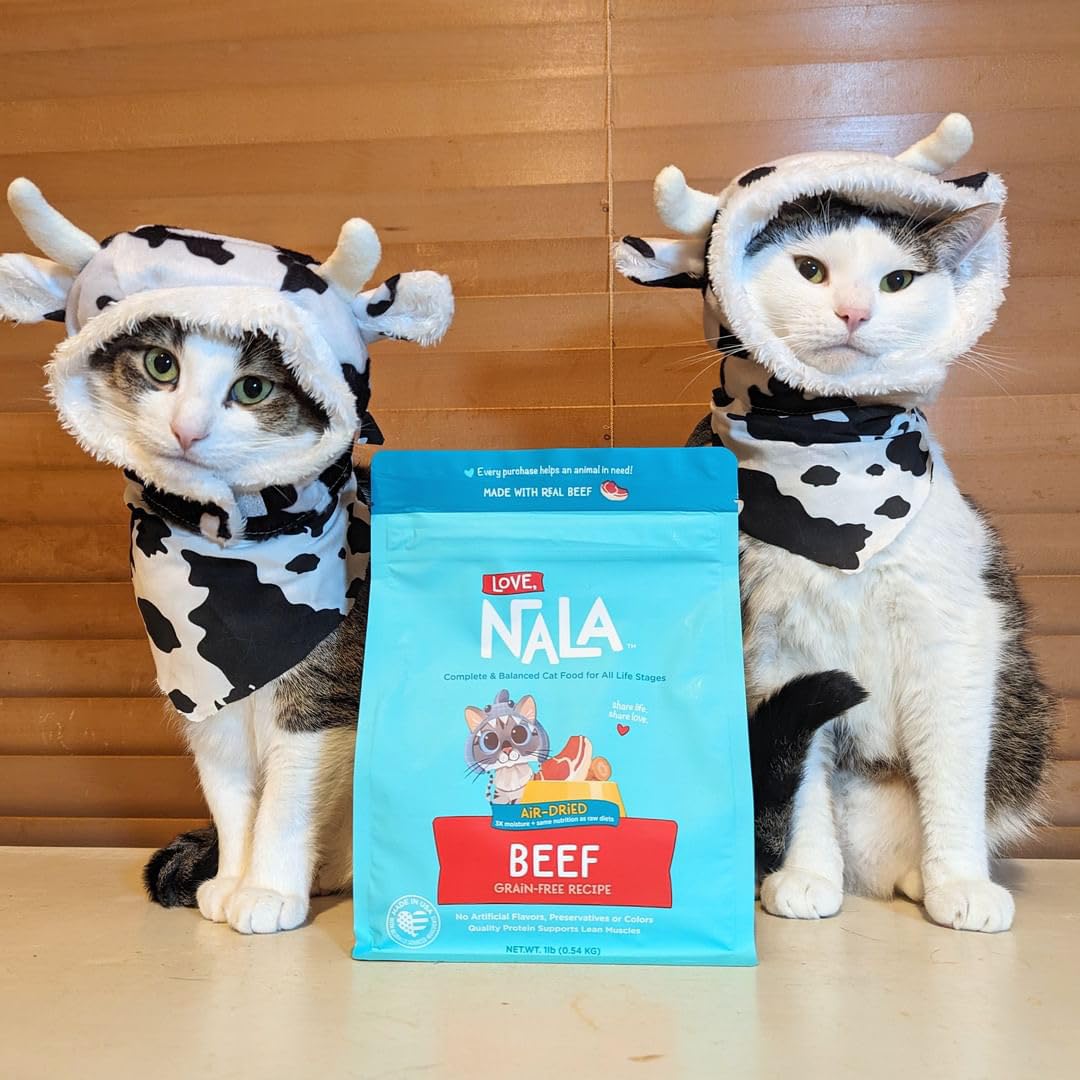 LOVE Nala Beef Air Dried Cat Food - Complete & Balanced Cat Food for All Life Stages - 1 Bag - 1 lb - dry cat food - 810113200538