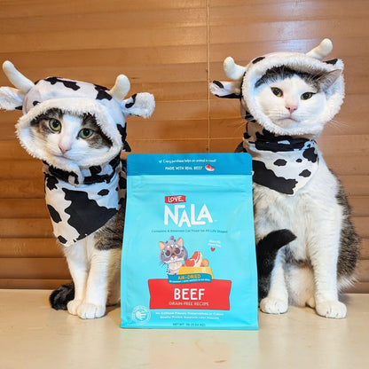 LOVE Nala Beef Air Dried Cat Food - Complete & Balanced Cat Food for All Life Stages - 1 Bag - 1 lb - dry cat food - 810113200538
