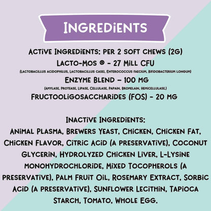 Love, Nala - Digestive Health Supplement For Cats - 90 Soft Chews - Digestive Enzymes - Helps Support Digestive System, Diet Changes, & Food Transitioning - 3.2 Oz