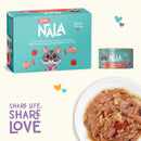 LOVE, NALA Natural Adult Cat Wet Food - FLAKED Salmon in Broth - Grain Free - Non - GMO - Lean Protein with Omega 3 - Digestive Fiber Blend - Added Minerals & Vitamins - 12 Pack - 2.4 lbs - cat food - 810113200286