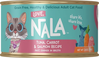 Love Nala tuna carrot & salmon recipe in broth cannned cat food 3oz