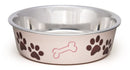 Loving Pets Bella Dog Bowls - Dog Food Water Bowl - No Tip Stainless Steel - Large - Paparazzi Pink - dog bowl - 842982074026