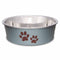 Loving Pets Bella Dog Bowls - Dog Food Water Bowl No Tip Stainless Steel - Small - Blueberry Blue - dog bowl - 842982074620