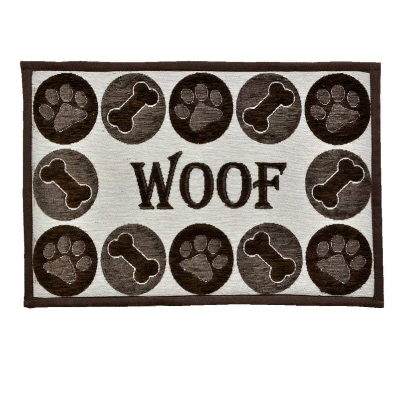 Loving Pets Bella Fashion Mat for Dogs - Woof Chenille Dog Mat - 842982075702