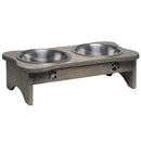 Loving Pets Modern Raised Diner Dog Bowls - Wood - Black Label - 1 Pint - dog bowl - 842982076891