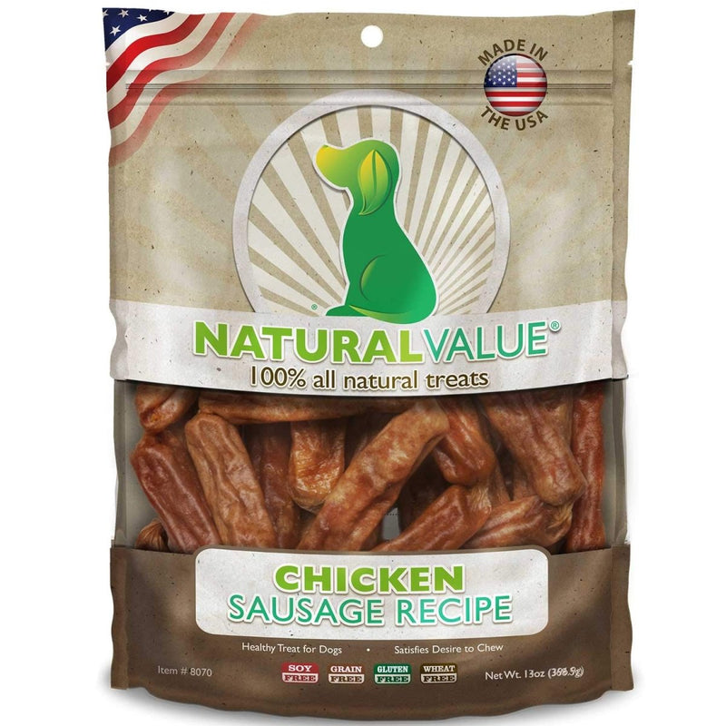 Loving Pets Natural Value All Natural Soft Chew Chicken Sausages For Dogs, 13 - Ounce - 842982080706