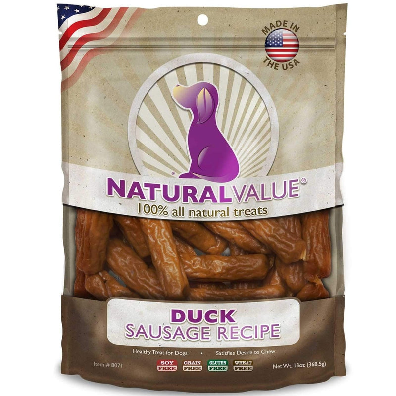 Loving Pets Natural Value All Natural Soft Chew Duck Sausages For Dogs, 13 - Ounce - 842982080713