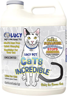 Lucys quick clumping cats incredible super healthy litter for cats 20lbs unscented