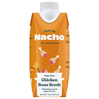 Made by Nacho Cage Free Chicken Bone Broth Cat Topper 11oz