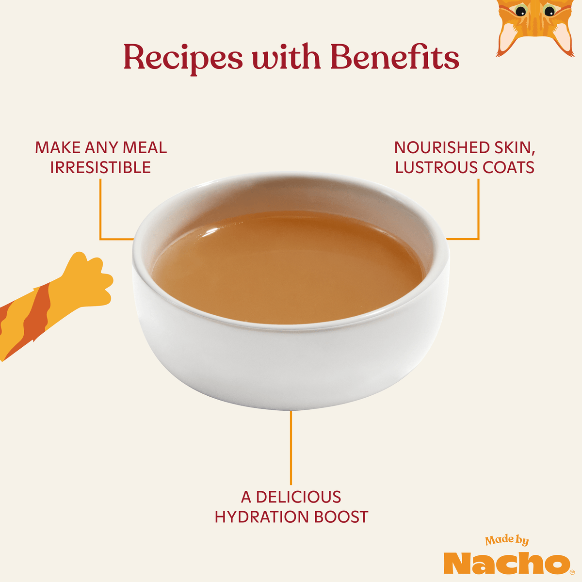Made by Nacho Cage Free Chicken Bone Broth Cat Topper 11oz
