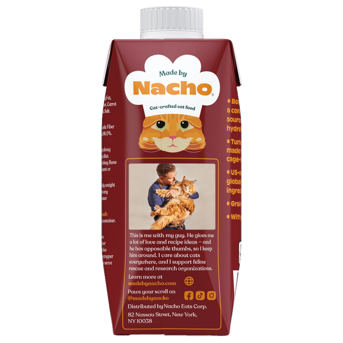 Made by nacho cage free Turkey bone broth 11oz cat bone broth topper