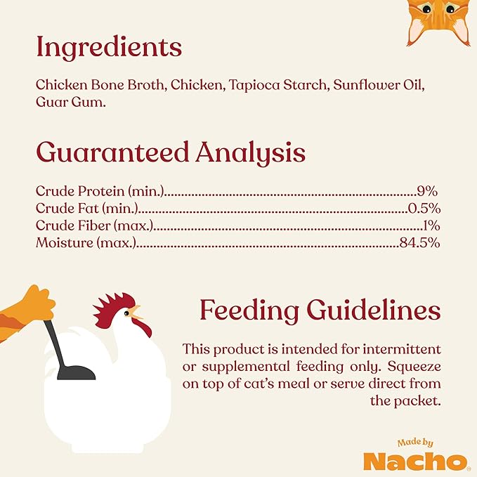 Made by nacho lickable mousse with bone broth cat treats 12pk
