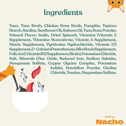 Made by Nacho Tuna Sardine Bone Broth 2.8oz canned cat food flaked