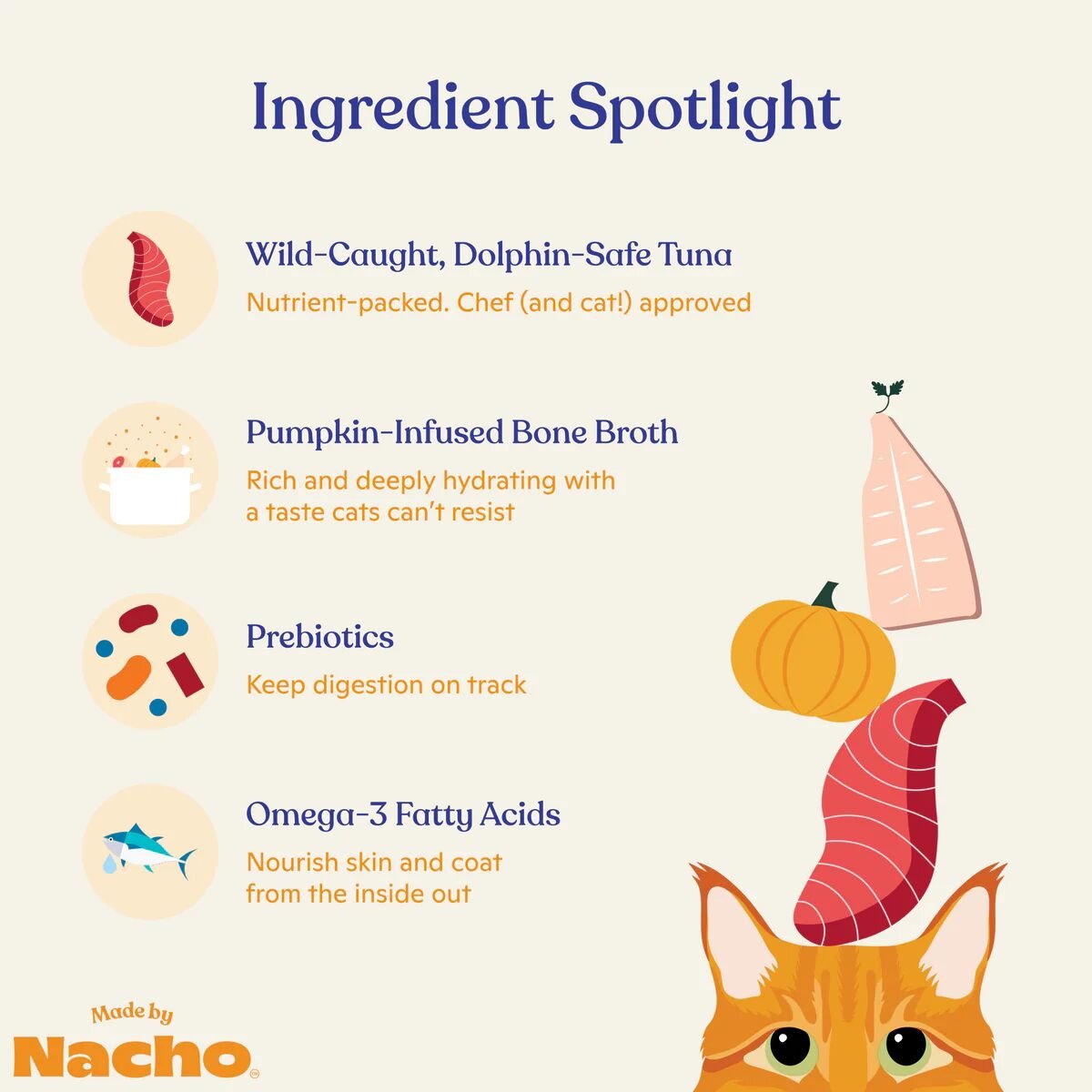 Made By Nacho Tuna Sea Bass Recipe Bone Broth Flaked 3oz Canned Cat Food
