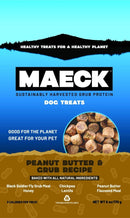 MAECK Insect Grub Protein Dog Treats, 6 Ounces, All Natural, Gluten Free, Sustainable - Peanut Butter and Grub Recipe - 667619653029