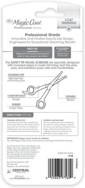 Magic coat professional coat trimming safety tip facial scissors