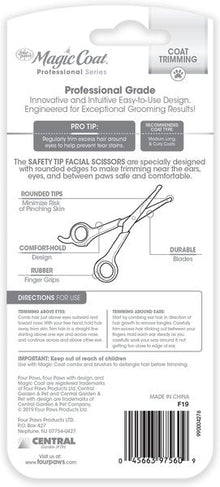 Magic coat professional coat trimming safety tip facial scissors