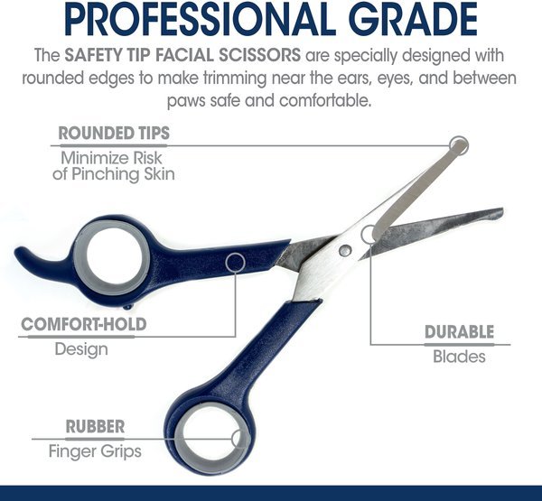 Magic coat professional coat trimming safety tip facial scissors