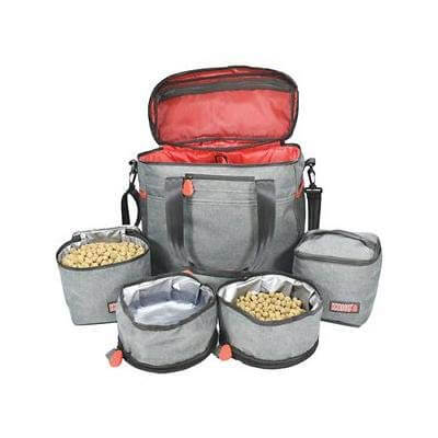 Magnet & Steel Kong Travel Bag, Grey & Red - 5 Piece - 810381033616