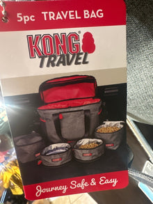 Magnet & Steel Kong Travel Bag, Grey & Red 5pc
