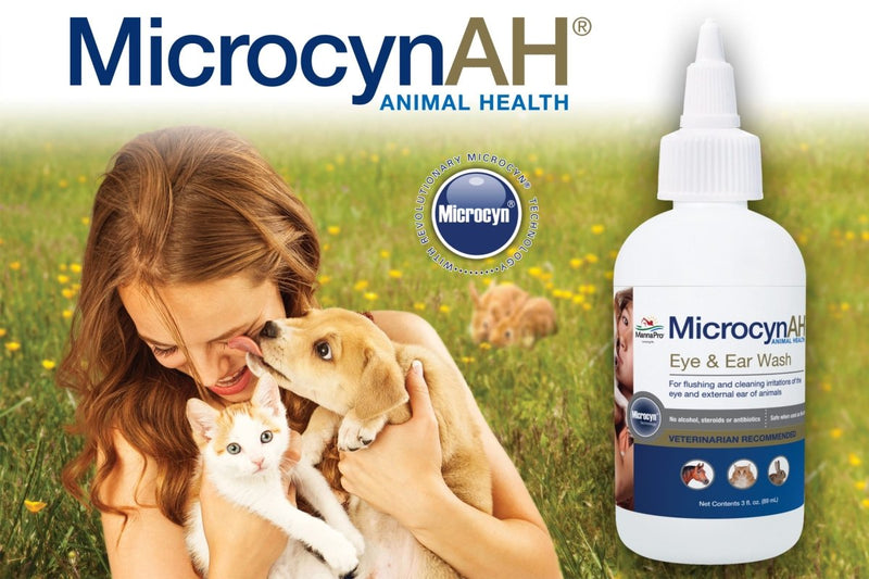 Manna Pro MicrocynAH Ear & Eye Wash For Pets - 3 oz - Supplies - 095668570705